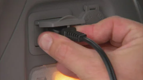 Car electrical outlet Stock Footage 65450768