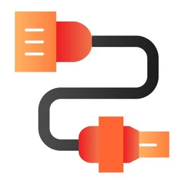 Car electrical wiring flat icon. Automobile plug color icons in trendy flat Stock Illustration