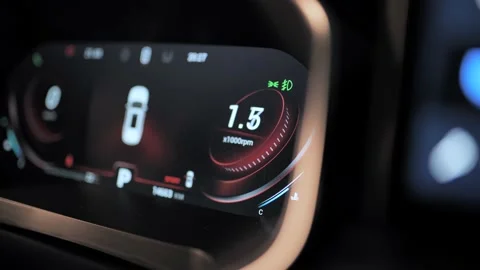 Car electro dashboard view Stock Footage 193996926