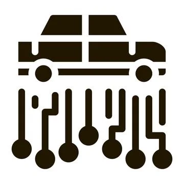 Car electronic system icon Vector Glyph Illustration Stock Illustration