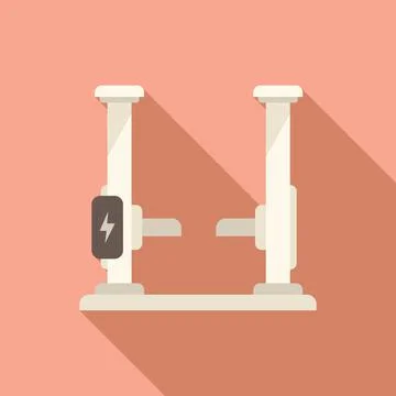 Car elevator icon flat vector. Auto garage Stock Illustration