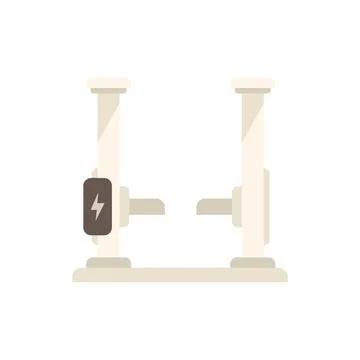 Car elevator icon flat vector. Auto garage Stock Illustration