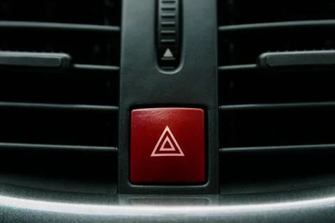 Car emergency button inside the salon Stock Photos