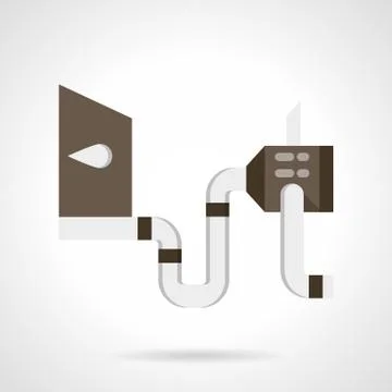 Car emission exam flat vector icon Ilustración de archivo