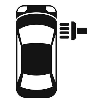 Car emission test passing successfully with green result icon Stock Illustration