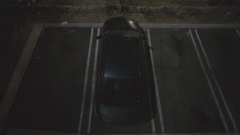 Car Empty Parking Lot 9 LOG Stock Footage 118022492
