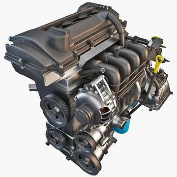 Car Engine 2 3D Model