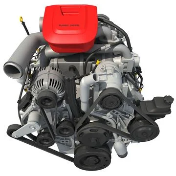 Car engine, Free 3D model