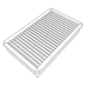 Car engine air filter. Auto spare part Stock Illustration