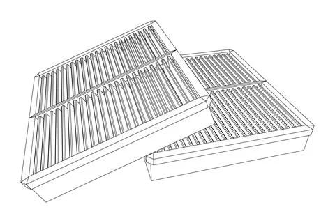 Car engine air filter. Auto spare part Stock Illustration