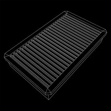 Car engine air filter. Auto spare part Stock Illustration