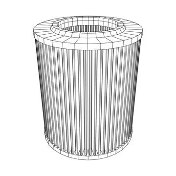Car engine air filter. Auto spare part 스톡 일러스트