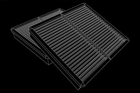 Car engine air filter. Auto spare part Stock Illustration