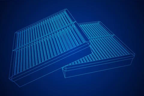 Car engine air filter. Auto spare part Stock Illustration