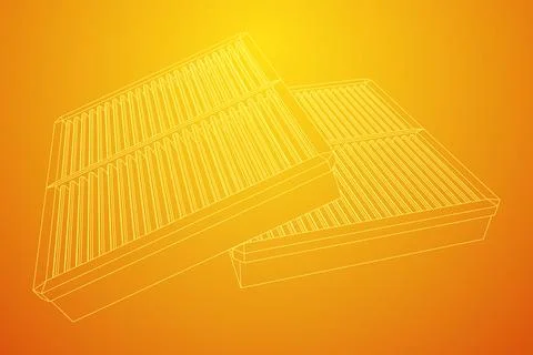 Car engine air filter. Auto spare part Stock Illustration
