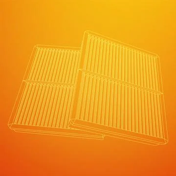 Car engine air filter. Auto spare part Stock Illustration