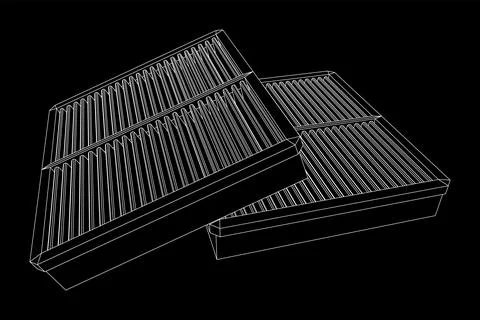 Car engine air filter. Auto spare part Stock Illustration