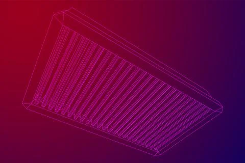 Car engine air filter. Auto spare part Stock Illustration