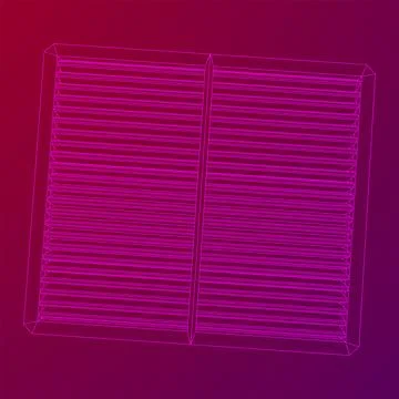 Car engine air filter. Auto spare part Illustrazione stock