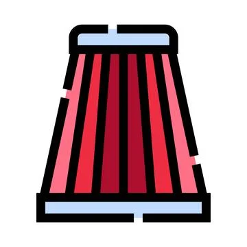 Car engine air filter improving automotive performance Ilustração Stock