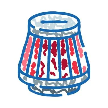 Car engine air filter improving automotive performance outline Ilustração Stock