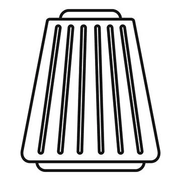Car engine air filter line art icon Illustrazione stock