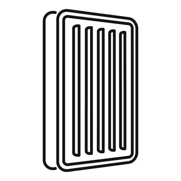 Car engine air filter line art icon Stock Illustration