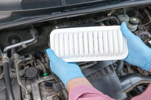Car engine air filter Stock Photos