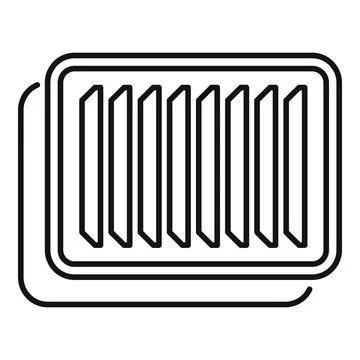 Car engine air filter replacing service icon showing Illustrazione stock