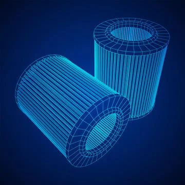 Car engine air filters. Auto spare part Stock Illustration