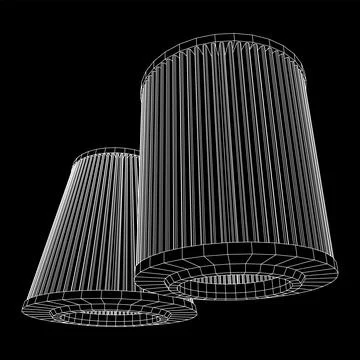 Car engine air filters. Auto spare part Stock Illustration