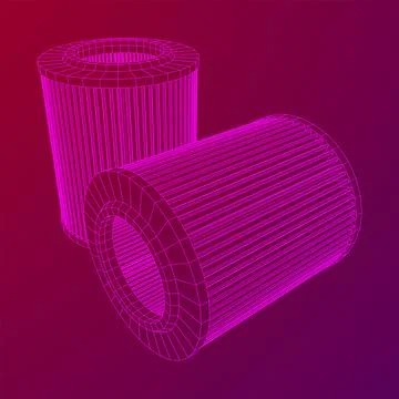 Car engine air filters. Auto spare part Stock Illustration