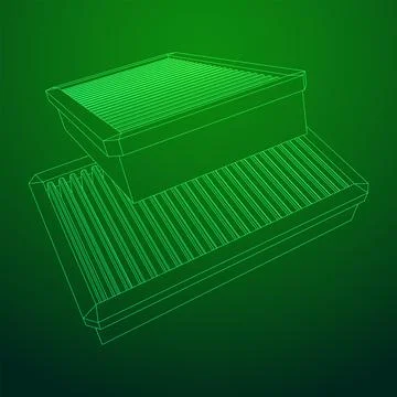 Car engine air filters. Auto spare part Stock Illustration