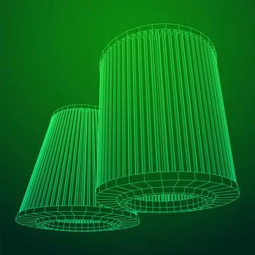 Car engine air filters. Auto spare part Stock Illustration