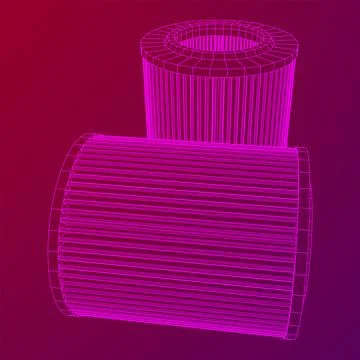 Car engine air filters. Auto spare part Illustrazione stock
