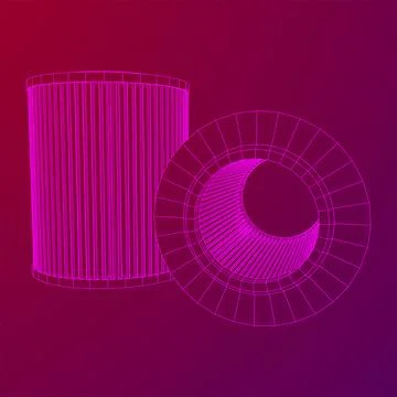Car engine air filters. Auto spare part Ilustración de archivo