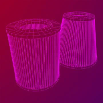 Car engine air filters. Auto spare part Stock Illustration