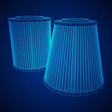 Car engine air filters. Auto spare part Stock Illustration