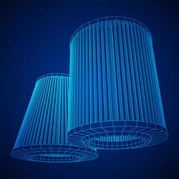 Car engine air filters. Auto spare part Stock Illustration