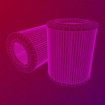 Car engine air filters. Auto spare part Stock Illustration