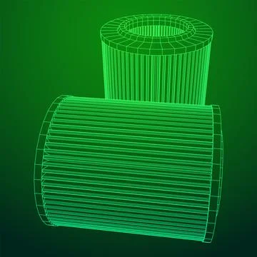 Car engine air filters. Auto spare part Stock Illustration