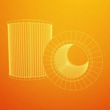 Car engine air filters. Auto spare part Stock Illustration
