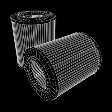 Car engine air filters. Auto spare part Stock Illustration