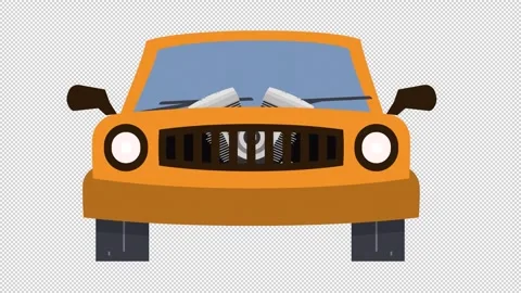 Car with an engine. Animation an upgraded car. Cartoon. Stock Footage 313104651
