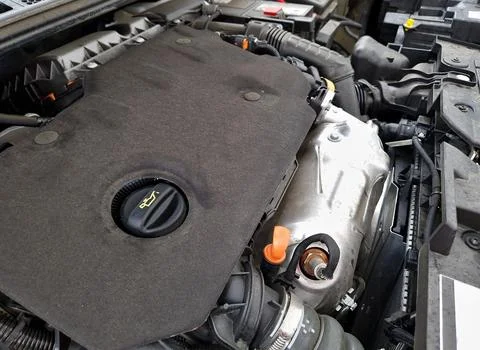 Car engine bay Stock Photos