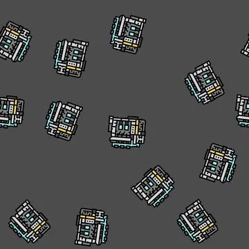 Car engine car mechanic vector seamless pattern Stock Illustration