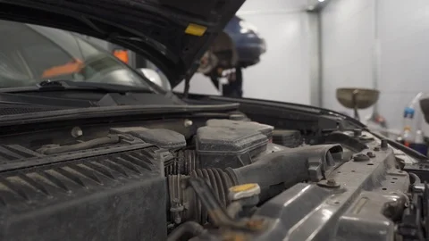 Car engine in car service Stock Footage 102985415