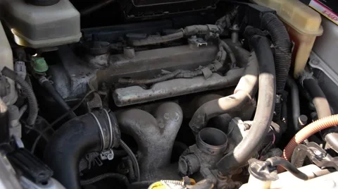 Car engine, closeup look Stock Footage 49659563