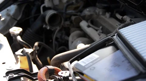 Car engine, closeup look Stock Footage 49659565