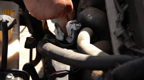 Car engine, closeup look Stock Footage 49659576